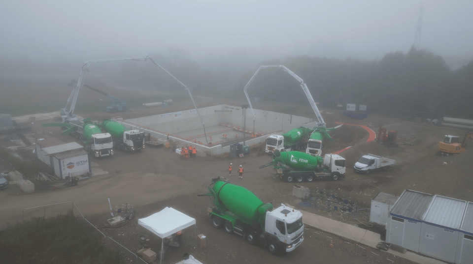 809 m³ de béton technique livrés en moins de 7 heures