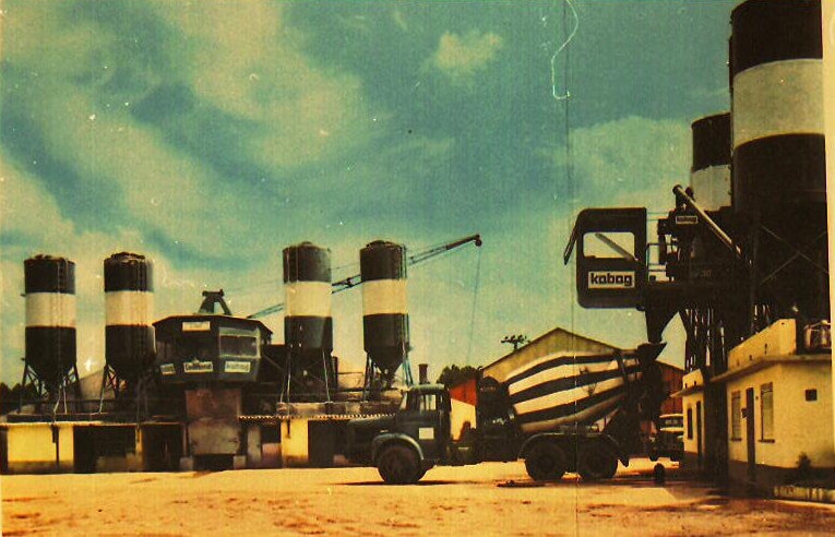 1968: 1st concrete mixing plant