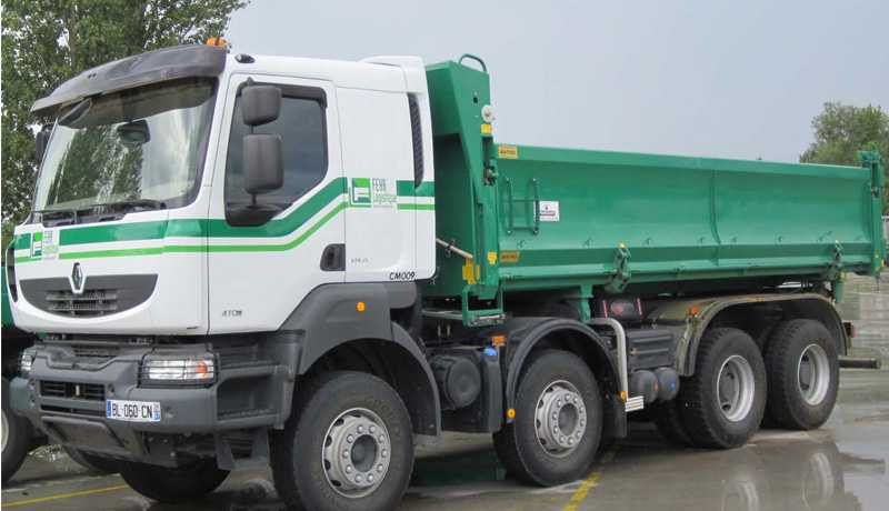Camion 3 essieux 26T bi-benne charge utile 13 To